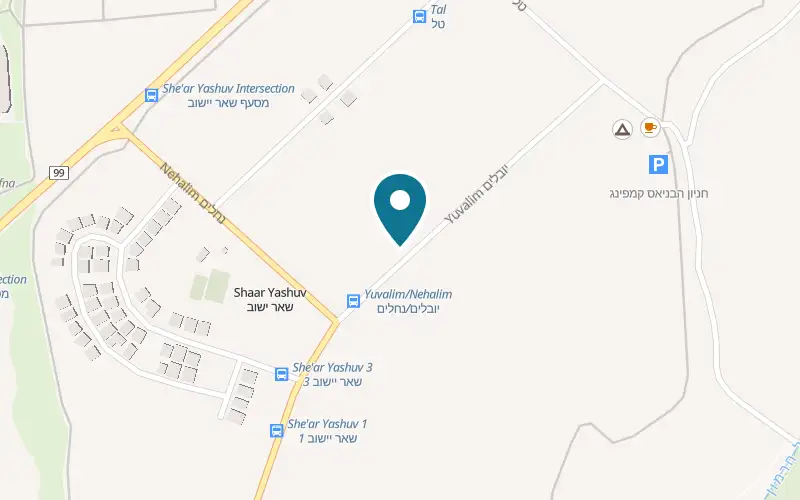 Map showing Hermon River Winery at 58 Yuvalim Street, She'ar Yashuv, She'ar Yashuv