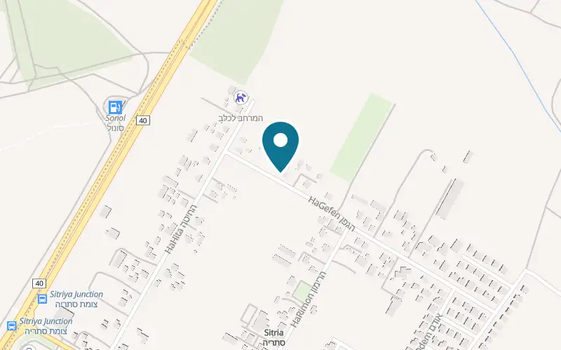 מפה: כרם הרצברג ברחוב הגפן 42, סתריה, סתרייה