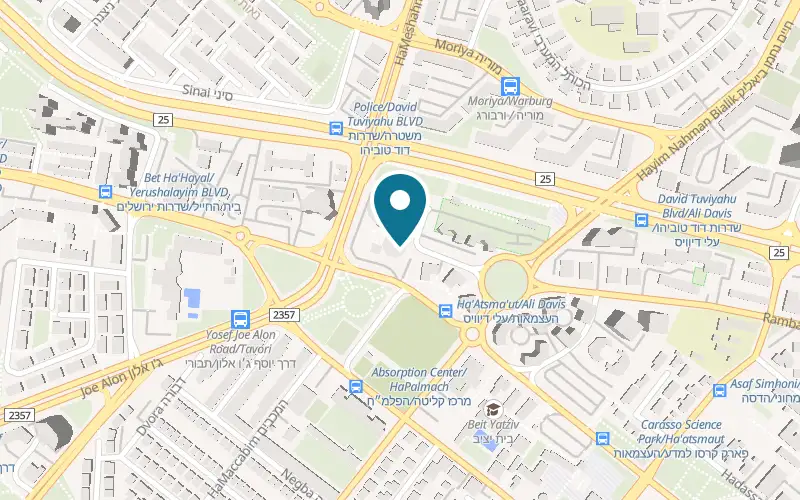 Map showing Holmes Place Beer Sheva at 10 Henry Kendall Street, under the Rambam towers, Beer Sheva