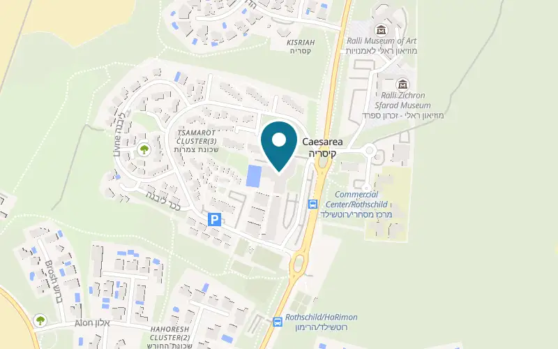 Map showing Holmes Place Caesarea at Rothschild Boulevard, Caesarea centre, Caesarea