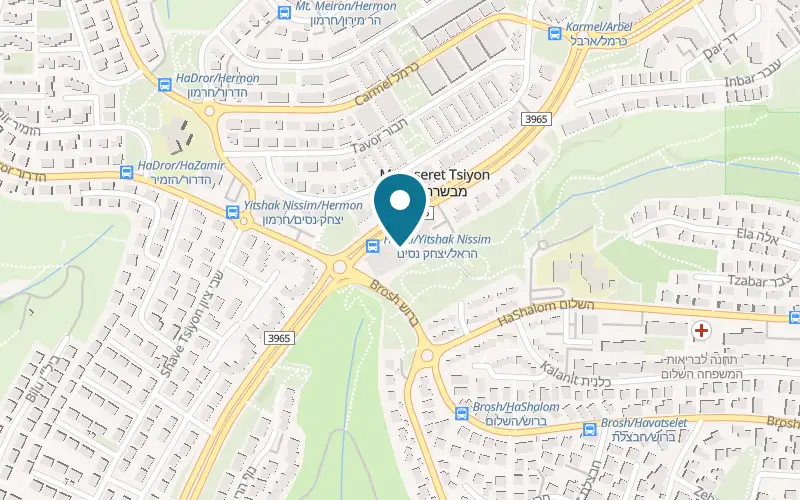 Map showing Holmes Place Family Mevaseret at 5-15 HaHarel Boulevard, Mevaseret Zion