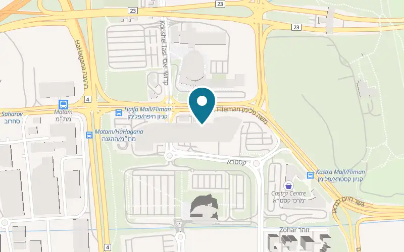 Map showing Holmes Place Haifa Mall at Haifa Mall, floor -1, 4 Moshe Fliman Street, Haifa