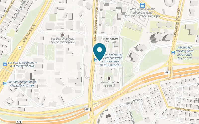 Map showing Hono at 1 Oranim Street, Giv'at Shmuel