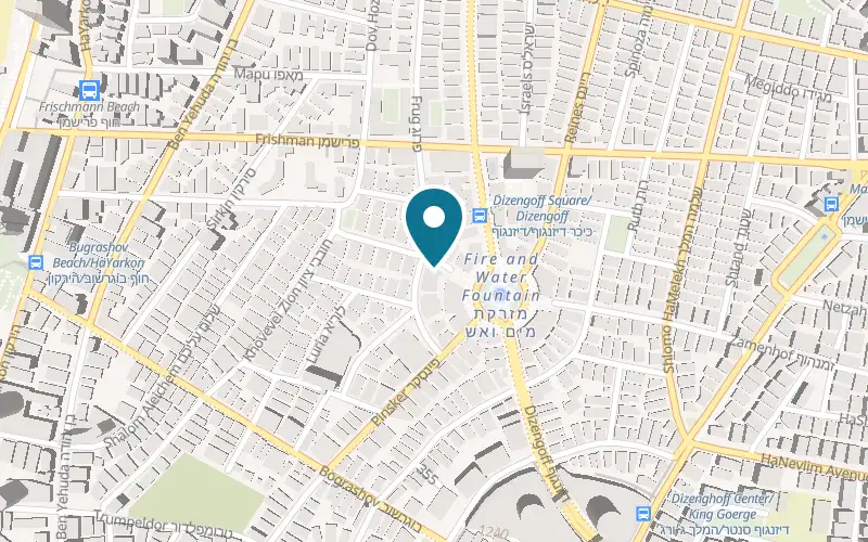 Map showing Hotel Reception at 14 Ben Ami Street, Dizengoff Square, Tel Aviv-Yafo