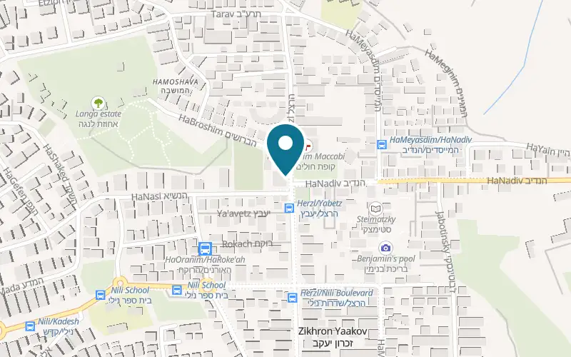 Map showing HRZ at 39 Herzl Street, in the arcade, Zichron Yaakov