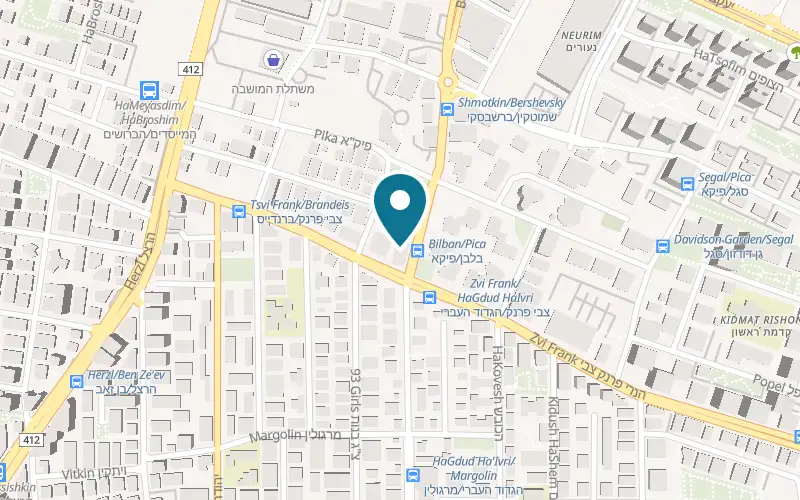 Map showing Hummus Asli at 1 Eliezer Balban Street, Rishon LeZion