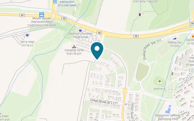 מפה: חומוס בלו בס במתחם גן הצפון, הגושרים