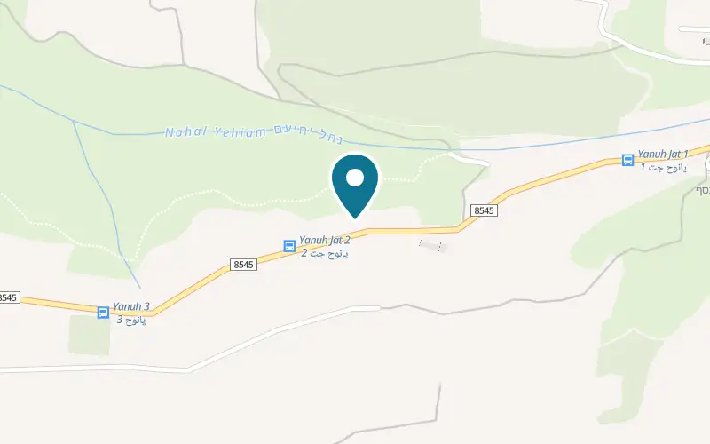 Map showing Hummus Hanof at Menta fuel station, Yanuh, Yanuh-Jat