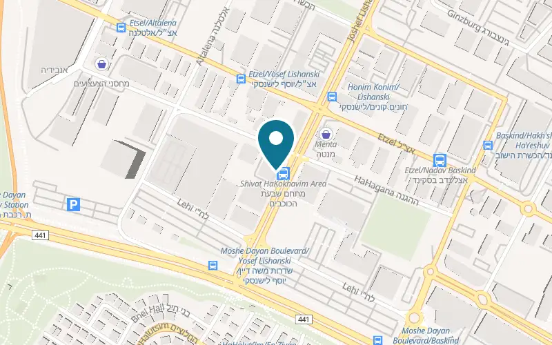 Map showing Shaykale at 5 Yosef Lishanski Boulevard, Rishon LeZion