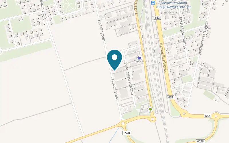 Map showing Hummus Yossef at 31 HaAsif Street, Binyamina industrial area, Binyamina-Giv'at Ada