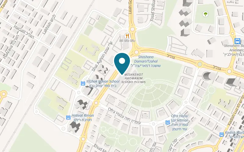 Map showing Humongous at 4 Shoshana Damari Street, beside Yehoram Gaon Park, Kiryat Motzkin