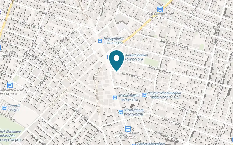 Map showing I Love Sandwich at 2 Brenner Street, Tel Aviv-Yafo