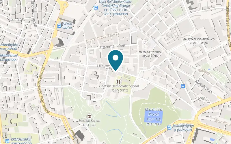 Map showing Ichikidana at 24 Hillel Street, Jerusalem