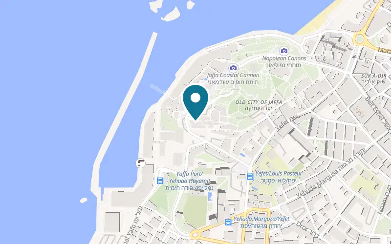 Map showing Ilana Goor Museum at 4 Mazal Dagim Street, Old Jaffa, Tel Aviv-Yafo