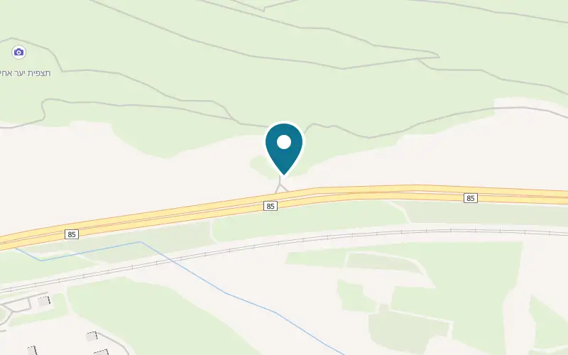 Map showing Indiana Grill Bar at Route 85, the Acre-Karmiel road, at Ahihud, Majd al-Krum