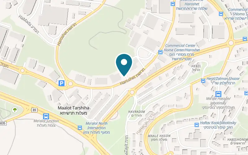 מפה: איש קצב ברחוב חרושת 8, מעלות-תרשיחא