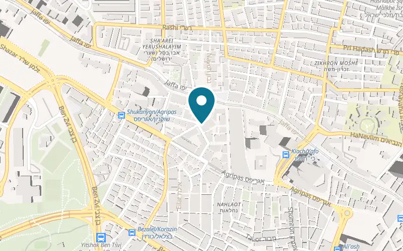 Map showing Ishtabach at 1 HaShikma Street, Mahane Yehuda, Jerusalem