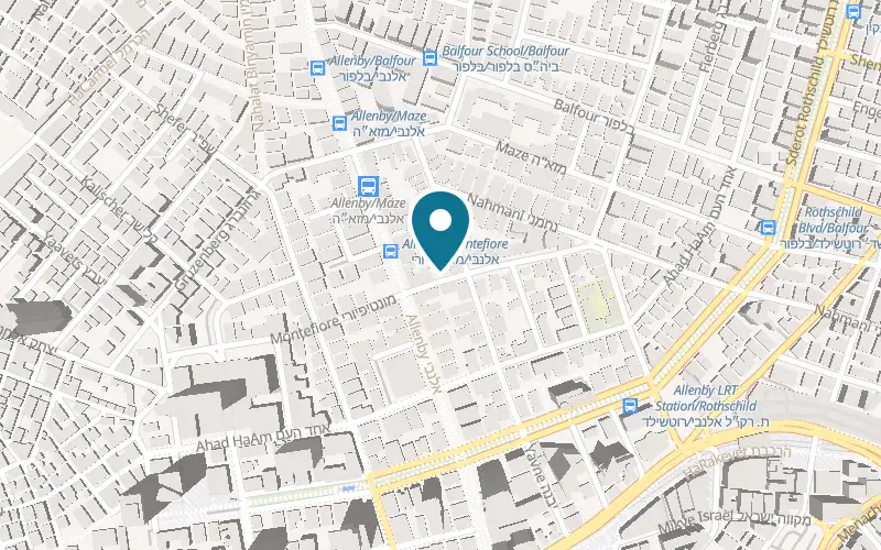 Map showing ISLA Tel Aviv at 27 Montefiore Street, Tel Aviv-Yafo