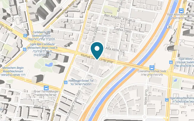 Map showing HaJachnun Shel Ima at 34 Yitzhak Sadeh Street, Tel Aviv-Yafo
