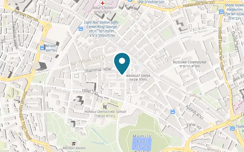Map showing Jacob Harmony Jerusalem at 6 Yoel Moshe Salomon Street, Nahalat Shiva, Jerusalem