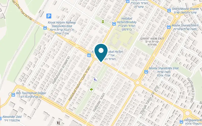 Map showing HaJahnoon MiBeit Ima at 11 Ahi Eilat Street, Kiryat Haim, Haifa