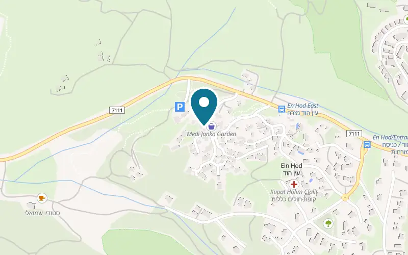 Map showing Janco-Dada Museum at Ein Hod artists' village, Ein Hod