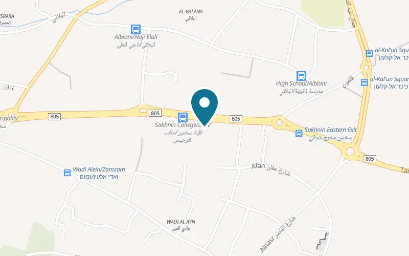 Map showing Java Lava at Plus code V866+3G, Sakhnin, Sakhnin