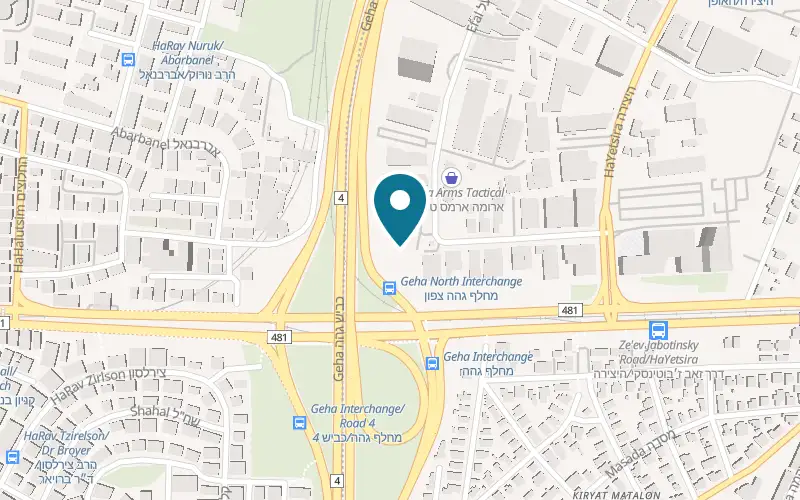 Map showing Jem's Petah Tikva at 15 Efal Street, Petah Tikva