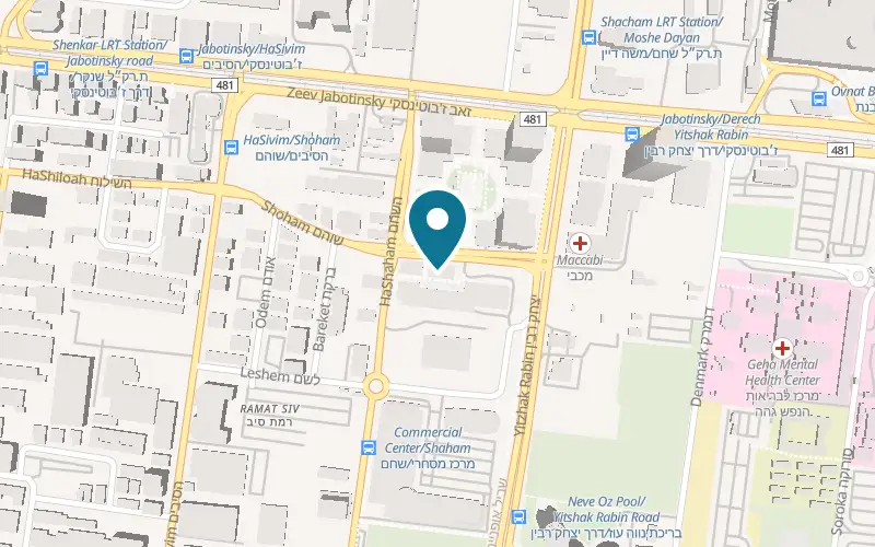 Map showing Jetlek Petah Tikva at 2 Totseret HaAretz Street, Petah Tikva