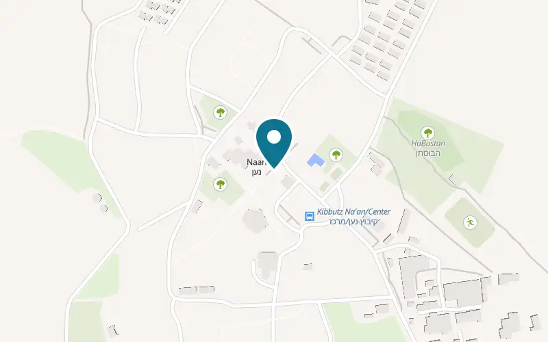 Map showing Jillbert Bakery at Kibbutz Na'an, in the kibbutz's old bakery building, Na'an
