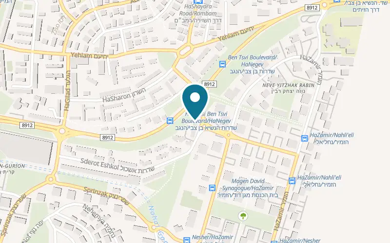 Map showing JK Burger at 2 HaGolan Street, Sabri commercial centre, Nahariya