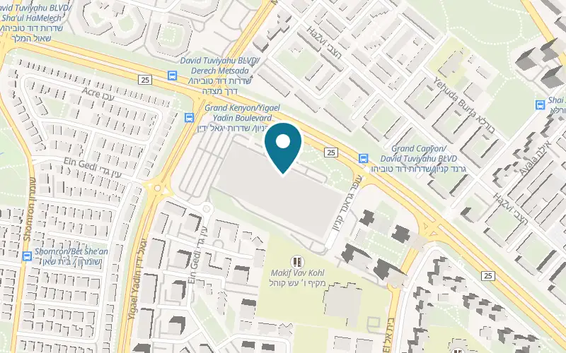 Map showing Johnny Crispy Grand Kanyon at 125 Sderot David Tuviyahu, Grand Kanyon mall, Beer Sheva