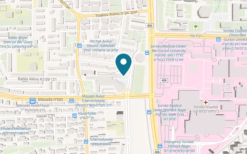 Map showing Johnny Crispy HaBlock at 7 Reuven Rubin Street, HaBlock compound, Beer Sheva