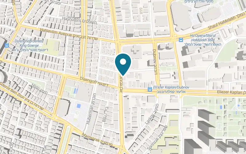 Map showing Jungle Tea at 24 Ibn Gabirol Street, Tel Aviv-Yafo
