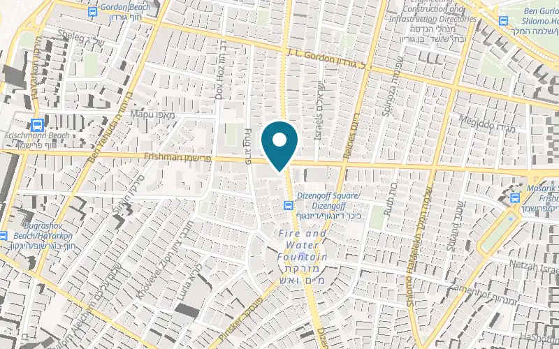 Map showing Jusa Cold Pressed at 101 Dizengoff Street, Tel Aviv-Yafo
