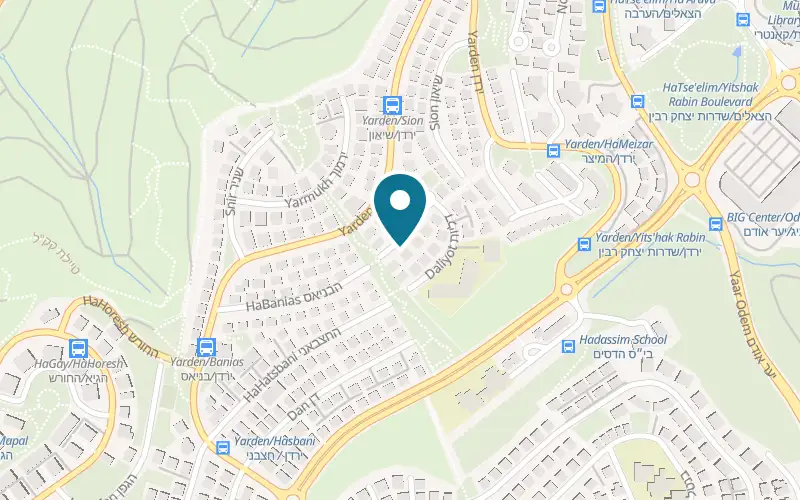 Map showing Kacholy Flowers at 14 Daliyot Street, Yokneam Illit