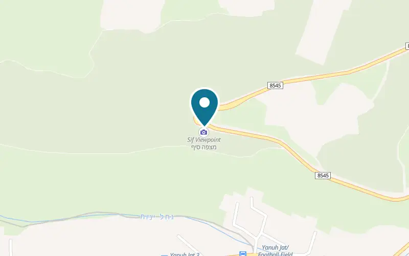 Map showing Kafe BaMitzpe at Saif Bisan viewpoint, Yanuh-Jat, Yanuh-Jat