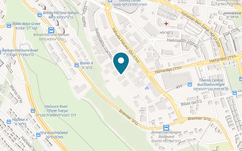 Map showing Karimo Furniture at 20 HaMelakha Street, Tiberias