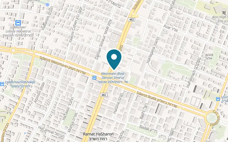Map showing Karnaf at 72 Sokolov Street, Ramat HaSharon