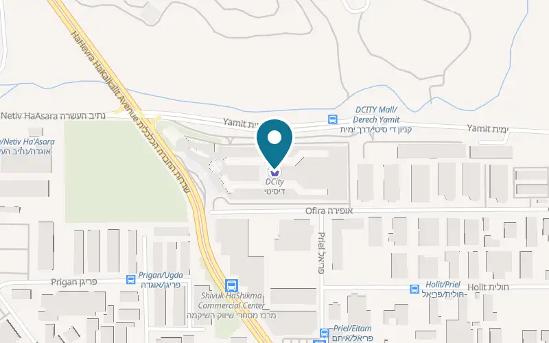 מפה: מלון קאסלנד בשדרות המייסדים 15, מתחם DCity, מישור אדומים, מעלה אדומים