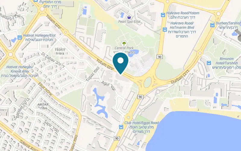 Map showing Kasuku at Tourist Centre, 1 Derech Yotam, Eilat