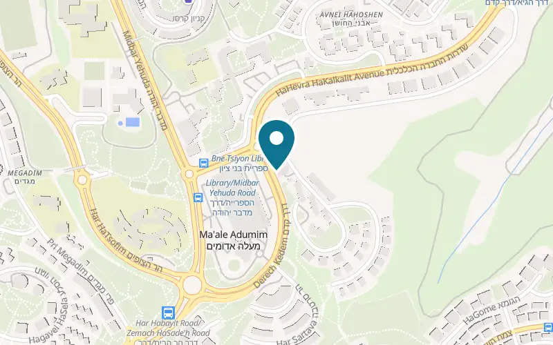 Map showing Katsefet Ma'ale Adumim at 2 Har Mekhor Street, Ma'ale Adumim