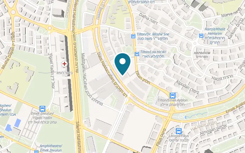 Map showing Katsefet Modi'in at 55 Dam HaMaccabim Street, Modi'in-Maccabim-Re'ut