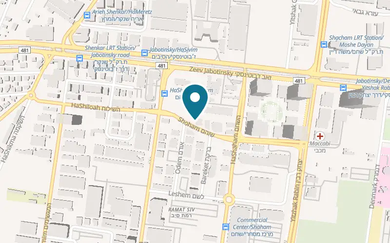 Map showing Kdira Hama at 7 Shoham Street, Petah Tikva
