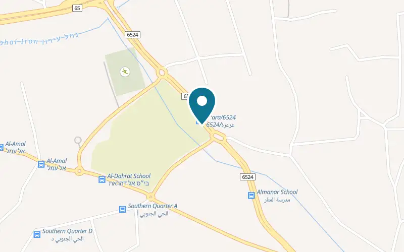 Map showing Kebab Station at 19 al-Quds Street, Ar'ara