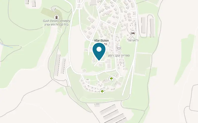 Map showing Kfar Etzion Field School Guest House at Kfar Etzion Field School, Kibbutz Kfar Etzion, Kfar Etzion