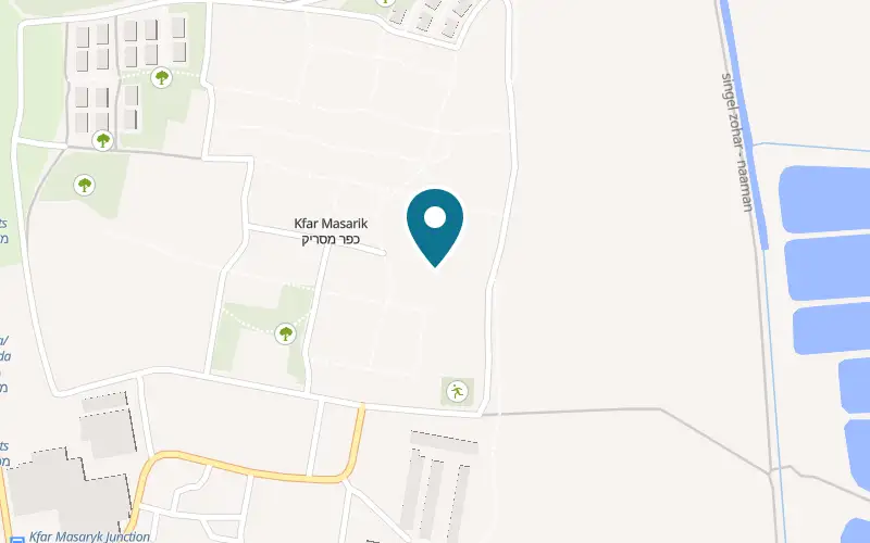 Map showing Kfar Masaryk Holiday Village at Kibbutz Kfar Masaryk, Kfar Masaryk