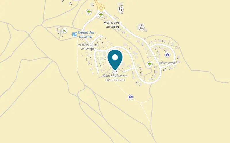 מפה: חאן מרחב עם בפאתי היישוב מרחב עם, מרחב עם