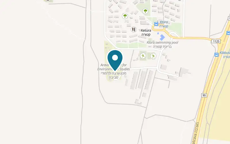 Map showing Kibbutz Ketura Guest House at Kibbutz Ketura, Ketura
