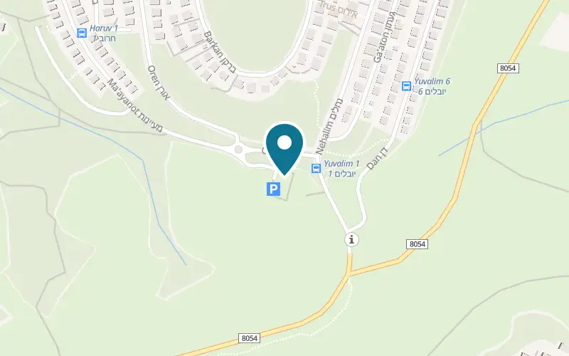 Map showing Kikar HaKfar at Yuvalim, Misgav, Yuvalim
